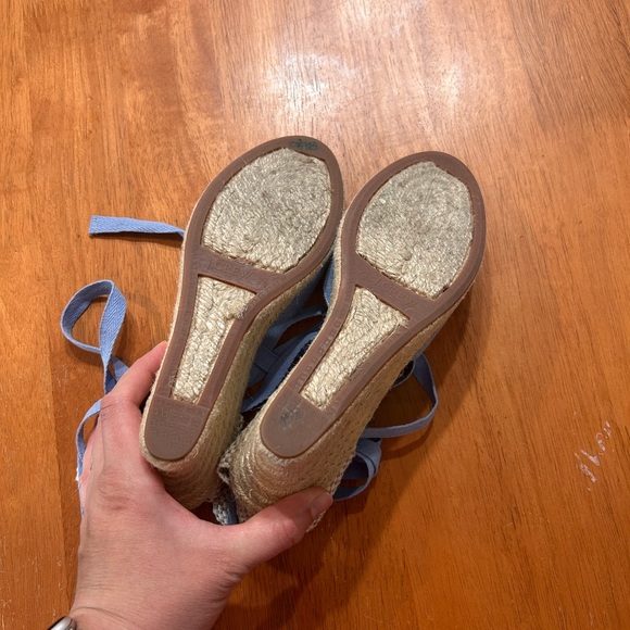 J. Crew Blue Espadrilles with Ankle Tie - Picture 4 of 5